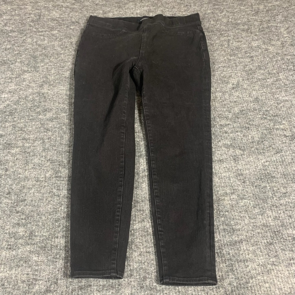 J Crew Jeans Womens 31 Black Pull On Tooth Pick Stretch 34x25 Mid Rise Comfort
